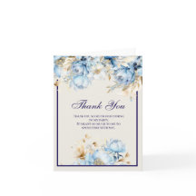 Geburtstags dank Ice Blue und Navy Floral