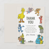 Geburtstags-Dankeschön der Vintage-Sesamstraße-Cha Dankeskarte (Vorne/Hinten)