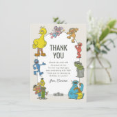 Geburtstags-Dankeschön der Vintage-Sesamstraße-Cha Dankeskarte (Stehend Vorderseite)