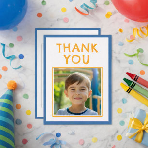 Geburtstags-Dankeschön-Kinder-Foto Postkarte