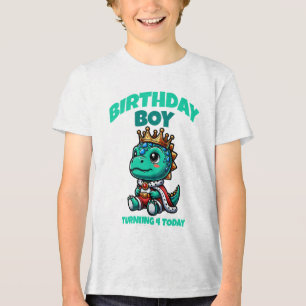 Geburtstags-Dinosaur-T-Shirt für Jungen wird heute Tri-Blend Shirt