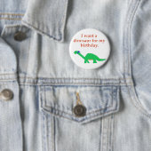 Geburtstags-Dinosaurier-Button Button (Beispiel)