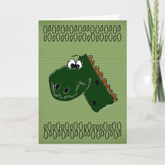 Geburtstags-Dinosaurier Karte (Vorderseite)