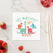 Geburtstags-Dinosaurier-Name Serviette (Beispiel)