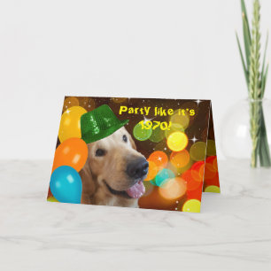 Geburtstags-Disco der 70er Jahre Karte