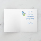 Geburtstags-Drossel-Aquarell-Vogel-Sammlung Karte (Innenseite)