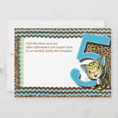 Geburtstags-Dschungelsafari des Babys 6. Einladung