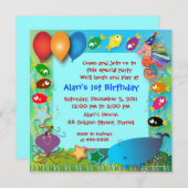 Geburtstags-Einladung: 002 Einladung (Vorne/Hinten)