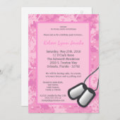 Geburtstags-Einladung 12x18 Mädchen ARMEE Einladung (Vorne/Hinten)