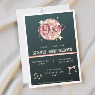 Geburtstags-Einladung im Vintage-Stil zum Geburtst Einladung