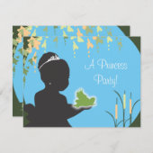 Geburtstags-Einladung - Prinzessin u. Frosch Einladung (Vorne/Hinten)