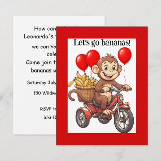Geburtstags-Einladung zum Download: Go Bananas