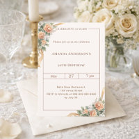 Geburtstags elfenbein pfirsich Blumenband