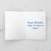 Geburtstags-Eule (Mann) Karte (Innenseite)