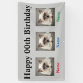 Geburtstags-Fahnen für Dreiergruppen Banner (Vertikal)