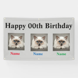 Geburtstags-Fahnen für Dreiergruppen Banner