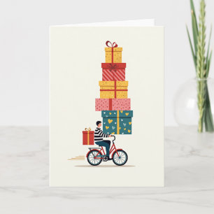 Geburtstags-Fahrrad-Geschenkekarte voller Freude Karte