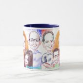 Geburtstags-Familie Caricatures Tasse 2015 (Zentrum)