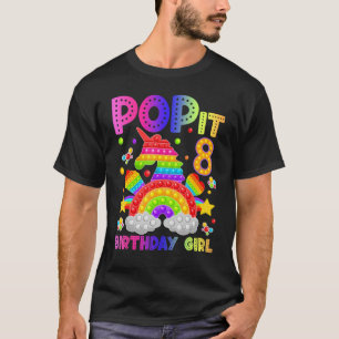 Geburtstags-Fidget Toy Pop Es Geburtstagskind 8 Ja T-Shirt