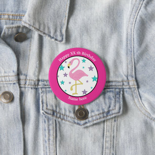 Geburtstags-Flamingo mit individuellem Text für je Button