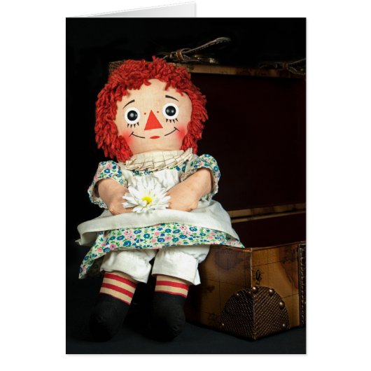 Geburtstags-Flickenpuppe mit Gänseblümchen (Vorne)