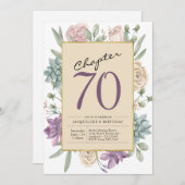 Geburtstags-Flora-Überraschung - Party Einladung (Vorne/Hinten)