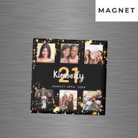 Geburtstags-Foto-Collage schwarzes Gold beste Freu