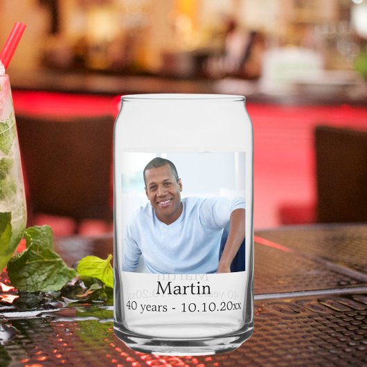 Geburtstags-Foto Dosenglas