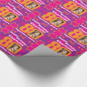 Geburtstags Foto helle Girls pink Geschenkpackung Geschenkpapier (Ecke)