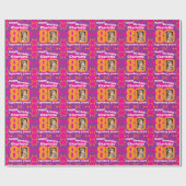 Geburtstags Foto helle Girls pink Geschenkpackung Geschenkpapier (Flach)
