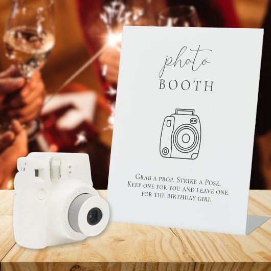 Geburtstags-Fotobooth-Tischschild Sockelschild