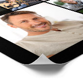 Geburtstags-Fotocollage JAHRE IN DER MACHERei Poster (Ecke)