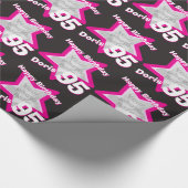 Geburtstags-Fotorosaschwarzverpackung des Geschenkpapier (Ecke)