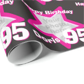 Geburtstags-Fotorosaschwarzverpackung des Geschenkpapier (Rolleneckpunkt)