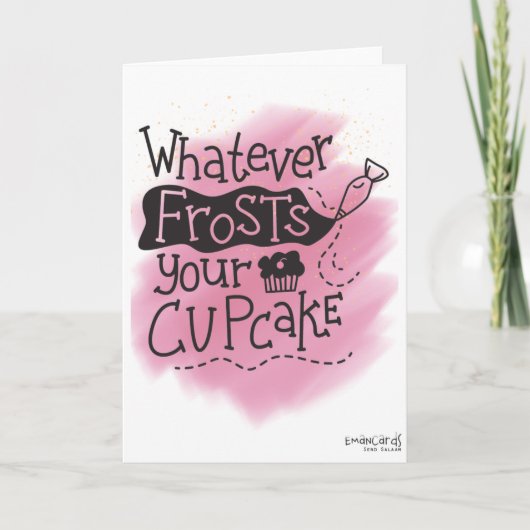 Geburtstags-Frost für deinen Cupcake Karte (Vorderseite)