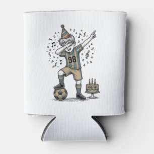 Geburtstags-Fußball-Junge-Dab-Vintage-Gravur-Shirt Dosenkühler