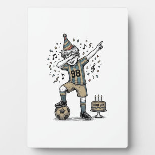 Geburtstags-Fußball-Junge-Dab-Vintage-Gravur-Shirt Fotoplatte