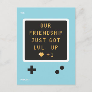 Geburtstags Gameboy Freundschaft Level Auf Custom Feiertagspostkarte
