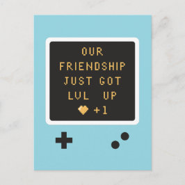 Geburtstags Gameboy Freundschaft Level Auf Ein Wei Postkarte