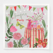 Geburtstags-Gartenparty Serviette (Vorderseite)