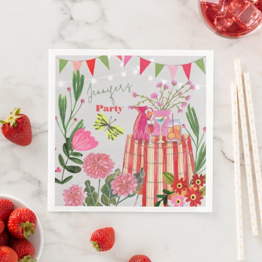 Geburtstags-Gartenparty Serviette (Beispiel)