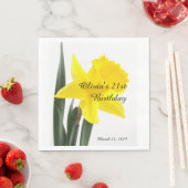 Geburtstags-Gelbe Narziss Serviette (Beispiel)