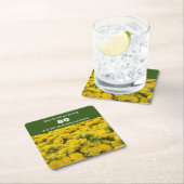 Geburtstags-Gelbes Meilenstein-Party Rechteckiger Pappuntersetzer (Vor Ort)