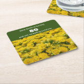 Geburtstags-Gelbes Meilenstein-Party Rechteckiger Pappuntersetzer (angewinkelt)