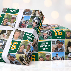 Geburtstags-Geschenkpapier mit individuellem Foto Geschenkpapier