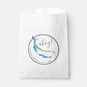 Geburtstags-Geschenktüten Süße Wasserfarbe-Wal Geschenktütchen