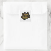 Geburtstags-Geschenkverpackungspapier Quadratischer Aufkleber (Tasche)
