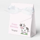Geburtstags-Gesichtskasten mit Niedlicher Kuh Geschenkschachtel (Vorderseite)
