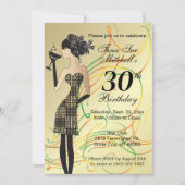 Geburtstags-Girl-Party-Feier Einladung (Vorderseite)