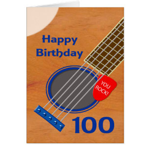 Geburtstags-Gitarrist von 100. Geburtstag